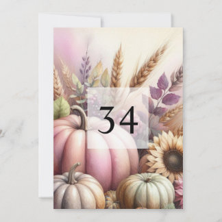 Fall Pumpkins Blätter Aquarellkalligrafie Einladung