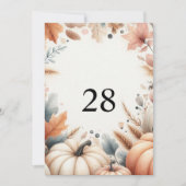 Fall Pumpkins Blätter Aquarellkalligrafie Einladung (Vorderseite)