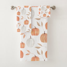 Fall Pumpkins & Blätter Badhandtuch Set