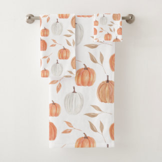 Fall Pumpkins & Blätter Badhandtuch Set