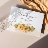 Fall Pumpkins Blätter Budget Hochzeit Vielen Dank Mitteilungskarte