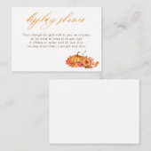 Fall Pumpkins, Blätter & Eichhörnchendusche Begleitkarte (Vorne/Hinten)