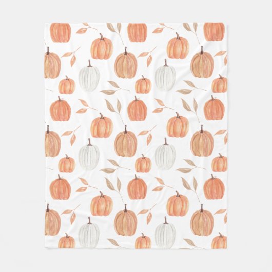 Fall Pumpkins & Blätter Fleece Blanket (Vorderseite)