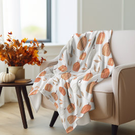 Fall Pumpkins & Blätter Fleece Blanket