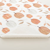 Fall Pumpkins & Blätter Fleece Blanket Sherpadecke (3/4)