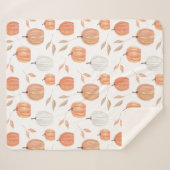 Fall Pumpkins & Blätter Fleece Blanket Sherpadecke (Vorderseite (Horizontal))