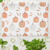 Fall Pumpkins & Blätter Geschirrtuch (Gefaltet)