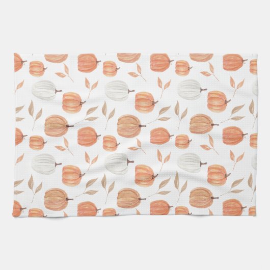 Fall Pumpkins & Blätter Geschirrtuch (Horizontal)