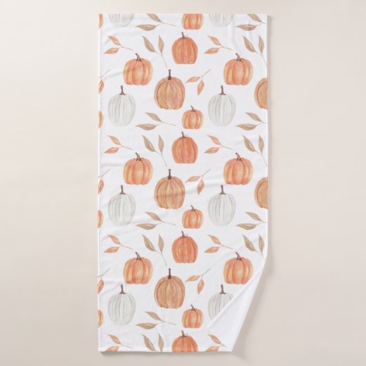 Fall Pumpkins & Blätter Handtuch Badehandtuch (Badehandtuch)