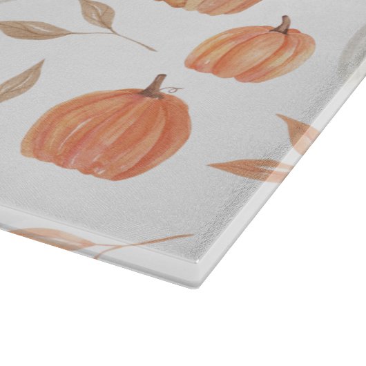 Fall Pumpkins & Blätter Schneidebrett (Ecke)