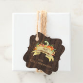 Fall Pumpkins Blätter Wood Happy Thanksgiving Geschenkanhänger (Beispiel)