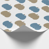 Fall Pumpkins Blue Beige Geschenkpapier (Ecke)