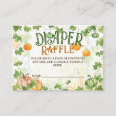Fall Pumpkins Botanisches Windeln Raffle Baby Dusc Begleitkarte (Vorderseite)