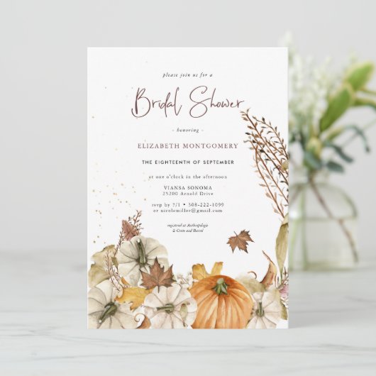 Fall Pumpkins | Brautparty "Blumenherbst" (Stehend Vorderseite)