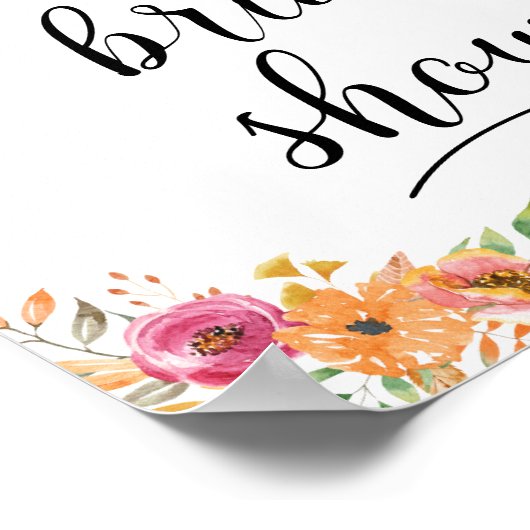 Fall Pumpkins Brautparty Willkommenspender Poster (Ecke)