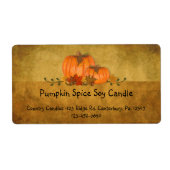 Fall Pumpkins Candle Label (Vorne)