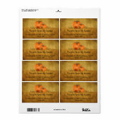 Fall Pumpkins Candle Label (Vorne)
