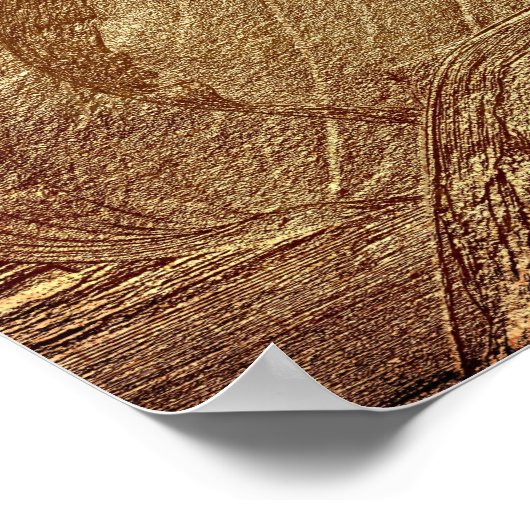 Fall Pumpkins Cornstalks Sculpted Effect Poster (Ecke)