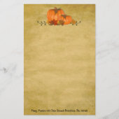 Fall Pumpkins Custom Stationery Briefpapier (Vorderseite)