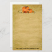 Fall Pumpkins Custom Stationery Briefpapier (Vorne/Hinten)