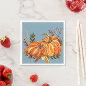 Fall Pumpkins Dusty Blue Serviette (Beispiel)