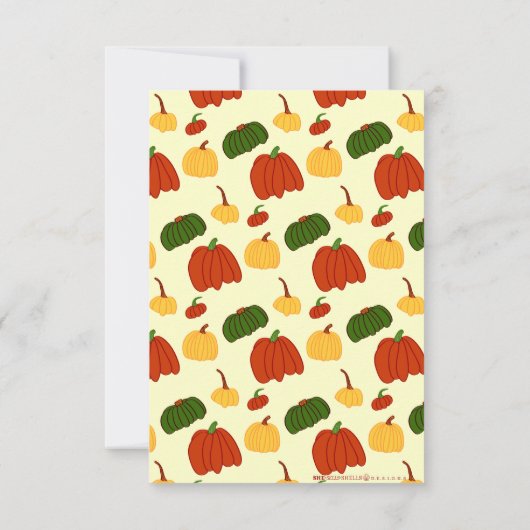 Fall Pumpkins: Einladung von Erntedank nach Maß (Rückseite)