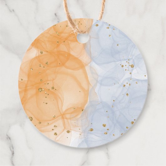 Fall Pumpkins Er oder sie Geschlecht Offenbarung V Geschenkanhänger (Rückseite)