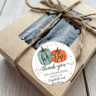 Fall Pumpkins Er oder sie Geschlecht Offenbarung V Runder Aufkleber