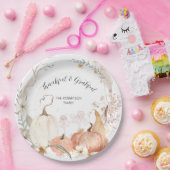 Fall Pumpkins Floral Wasserfarbe Dankbar Dankbar Pappteller (Party)