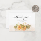 Fall Pumpkins Foliage Hochzeit Danke Karte (Vorderseite/Rückseite Beispiel)