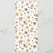 Fall Pumpkins Friendsgiving-Erntedank Menükarte (Rückseite)