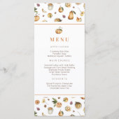 Fall Pumpkins Friendsgiving-Erntedank Menükarte (Vorderseite)