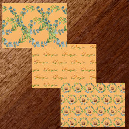 Fall Pumpkins Greenery Fall wreath Autumn Foliage Geschenkpapier Set