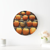 Fall pumpkins große wanduhr (Zuhause)