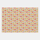 Fall Pumpkins Hand gestrichen Orange Green Geschenkpapier Set (Vorderseite 2)