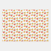Fall Pumpkins Hand gestrichen Orange Green Geschenkpapier Set (Vorderseite)