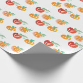 Fall Pumpkins Hand gestrichen Orange Wrapping Pape Geschenkpapier (Ecke)