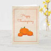 Fall Pumpkins Happy Thanksgiving Card Karte (Gelbe Blume)