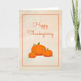 Fall Pumpkins Happy Thanksgiving Card Karte