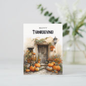 Fall Pumpkins Happy Thanksgiving Postkarte (Stehend Vorderseite)