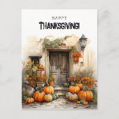 Fall Pumpkins Happy Thanksgiving Postkarte (Vorderseite)