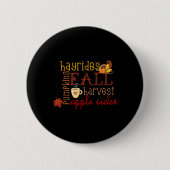 Fall Pumpkins Hayrides Harvest Apples Ciders Autum Button (Vorderseite)
