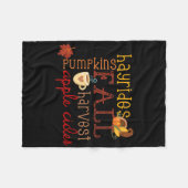 Fall Pumpkins Hayrides Harvest Apples Ciders Autum Fleecedecke (Vorderseite (Horizontal))