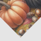 Fall Pumpkins Herbst Leaves Ragdoll Cat Seidenpapier (Detail)