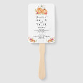 Fall Pumpkins Hochzeitsprogramm Hand Fans Fächer (Vorderseite)