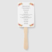 Fall Pumpkins Hochzeitsprogramm Hand Fans Fächer (Rückseite)