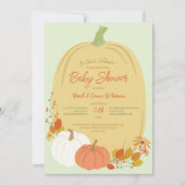Fall Pumpkins Kinderdusche Einladungen (Vorderseite)