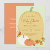 Fall Pumpkins Kinderdusche Einladungen (Vorne/Hinten)