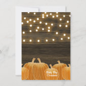 Fall Pumpkins & Lights Wünsche für Baby Showspiel Einladung (Rückseite)