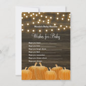 Fall Pumpkins & Lights Wünsche für Baby Showspiel Einladung (Vorderseite)